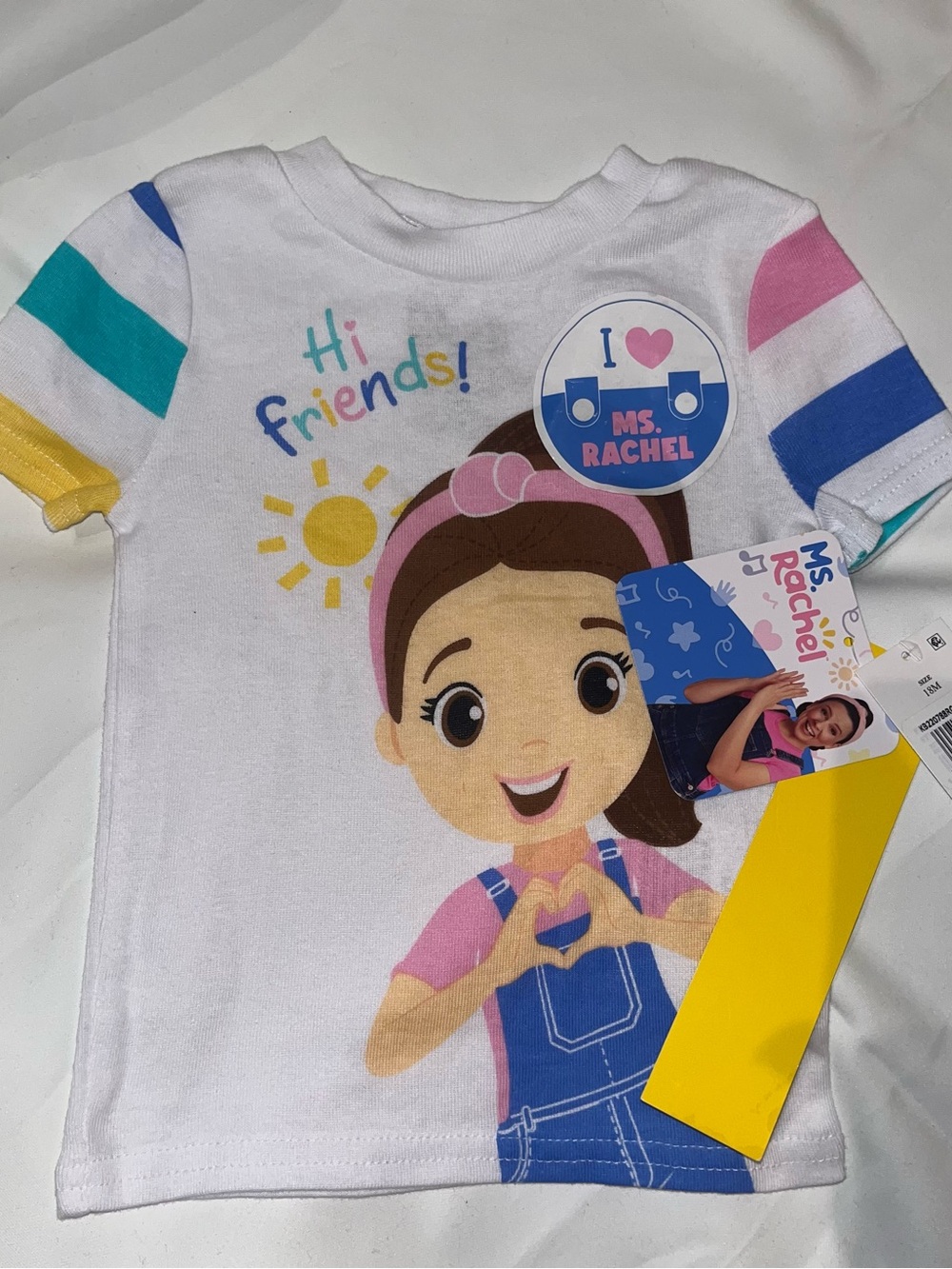 NWT Ms. Rachel Toddler "Hi Friends" Graphic T-Shirt 18M